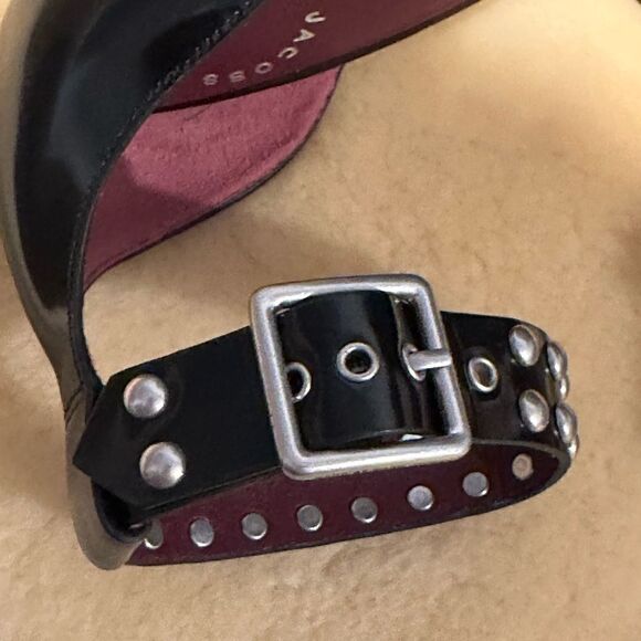 Marc Jacobs Jamie Stud Strap Half Moon Sandal Hight Heel Shoes  US 7,5 EU37,5 - Picture 9 of 14